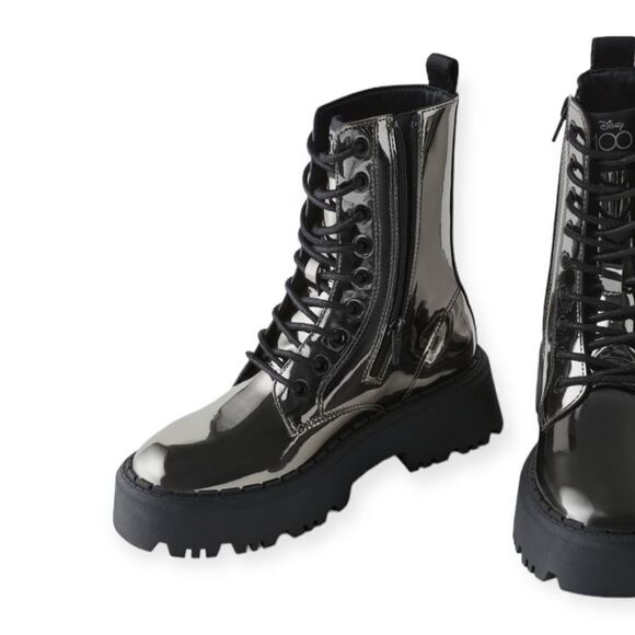 ZARA Kids | Black | MIRRORED MICKEY MOUSE © DISNEY ANKLE BOOTS - Picture 3 of 7